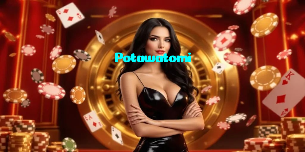 Potawatomi casino presented on mobile device in Pakistan with slots and live games